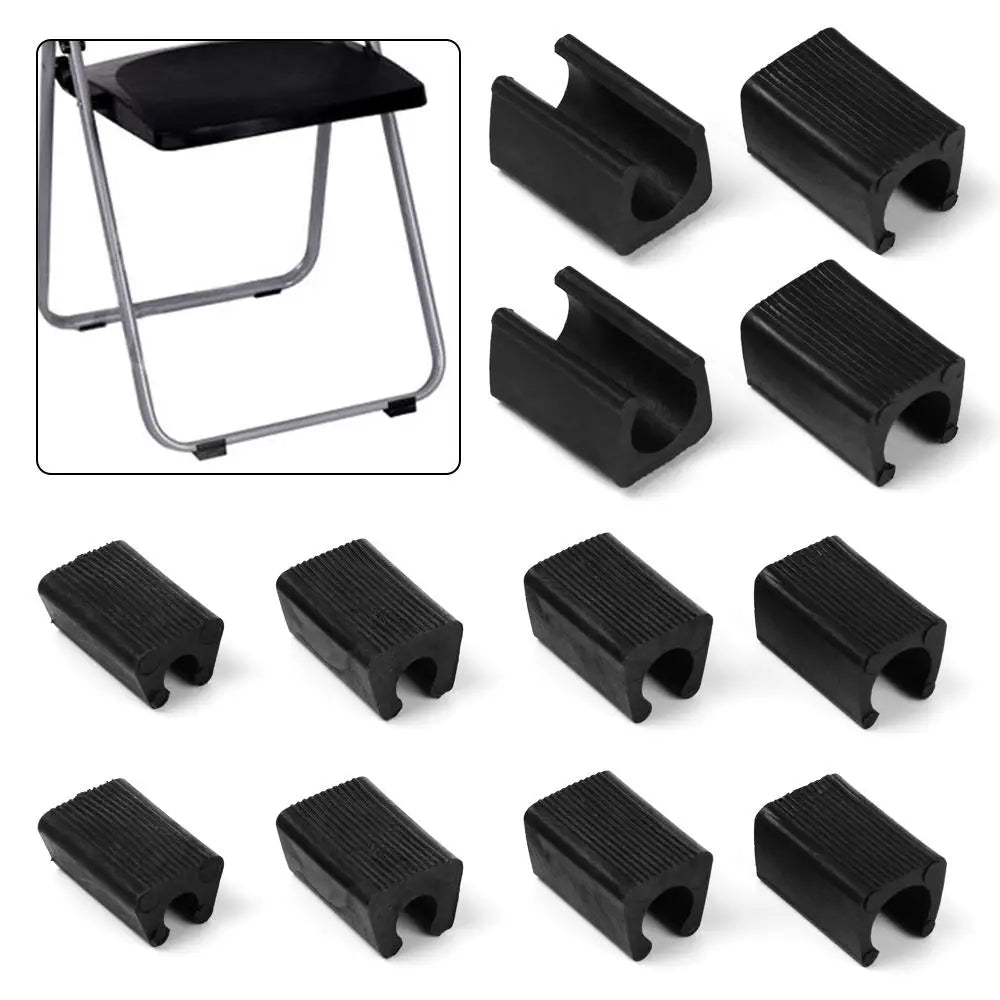 10Pcs Durable U Shaped Chair Leg Pad Useful Non-slip Tube Caps Anti-front Tilt Damper Stool Pipe Clamp Glides Floor Protector