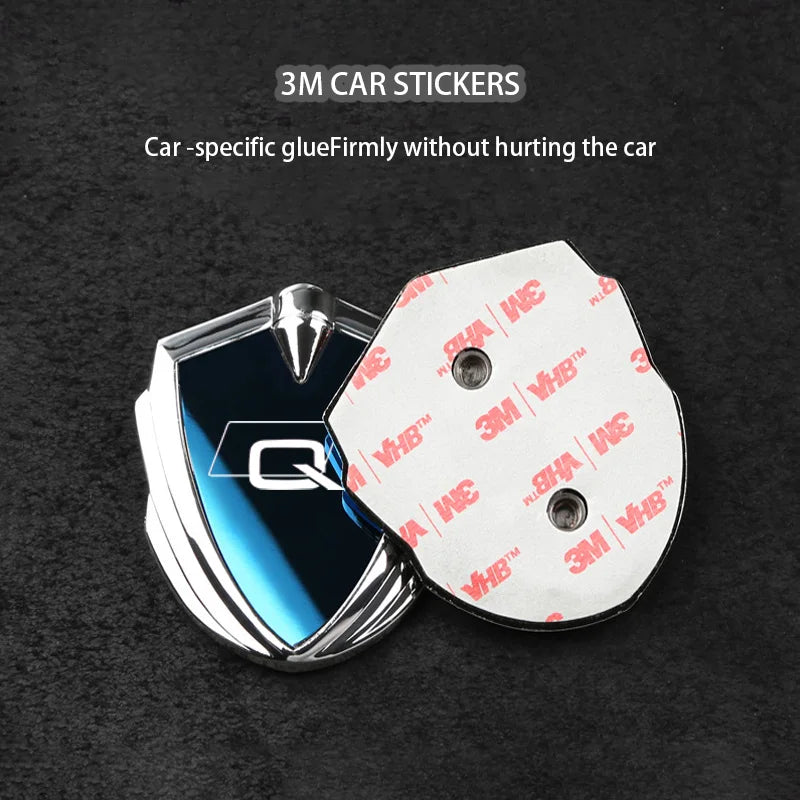 For Audi Q5 FY 8r Key Case Key Cover headlights carplay Car Body Metal Shield Decorative Sticker Modification Badge Accessories