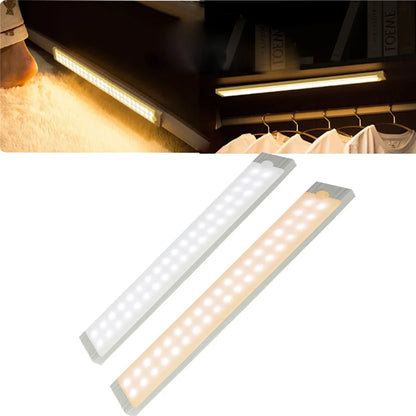 LED Night Light Motion Sensor Cabinet Light USB Rechargeable Lamp Cabinet Wardrobe Lamp Under Backlight For Kitchen