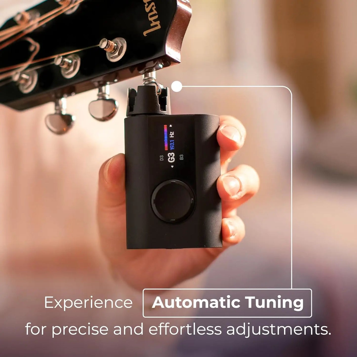 3 | Smart Automatic Guitar Tuner, Metronome & String Winder | For Electric Guitars, Acoustic Guitars, 12-String Guitars, Ukulele