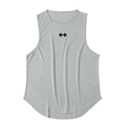 Summer Men's Gym Tank Top Fitness Training Clothing Quick-drying Loose Bodybuilding Sleeveless Shirt Men Fashion Basketball Vest