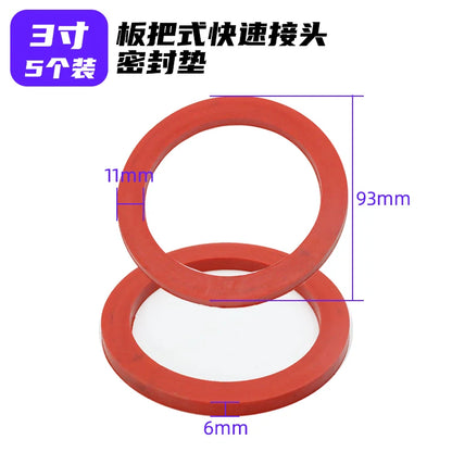 5Pcs CE aluminum alloy quick connector rubber ring rubber pad 2 3 4 inch YouTube connector waterproof sealing gasket