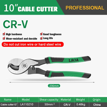 LAOA Cable Cutter CR-V Crimping Pliers Bolt Cutting Electrical Wire Stripper Combination Multifunction Hand Tools Anti-Slip