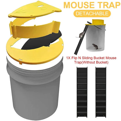 1Pc Pitfall Mouse Catcher Trap Bucket Automatic Reset Flipping Sliding Bucket Lid Automatic Reset After Catching Mice