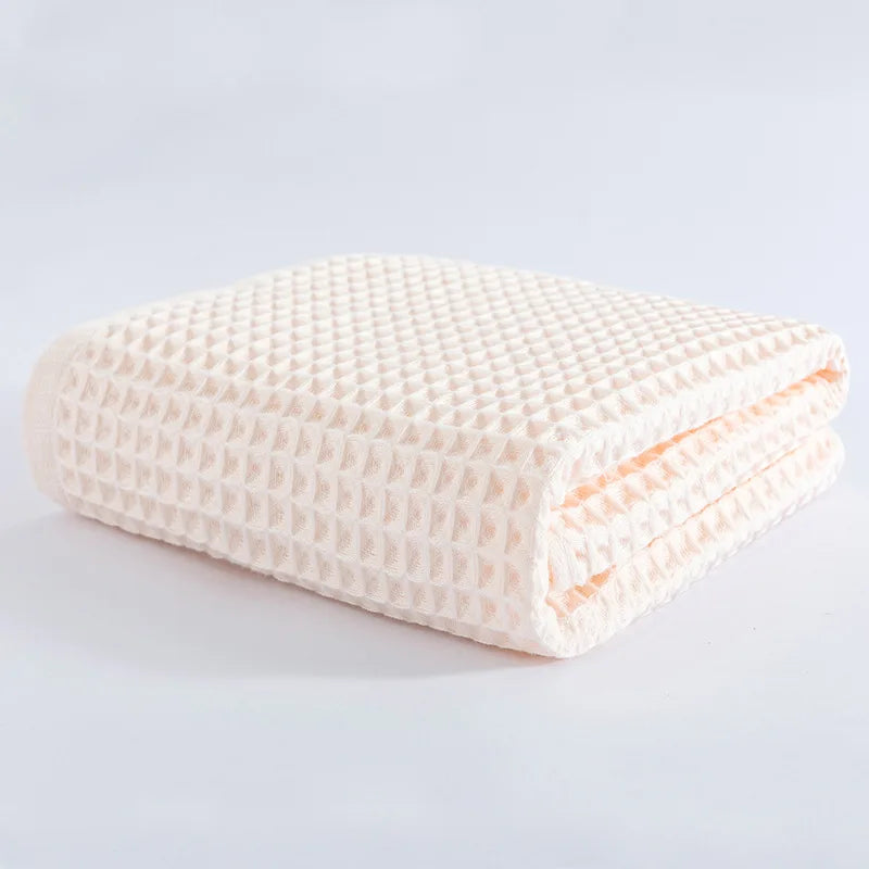 2/4 Pcs 100% Cotton Bath Towel Set for Adult Children High Quality Waffle Towel Soft Highly Absorbent Home Bathroom Washcloth