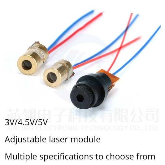 3V 5V laser head diode red dot laser module semiconductor laser tube 6MM outer diameter