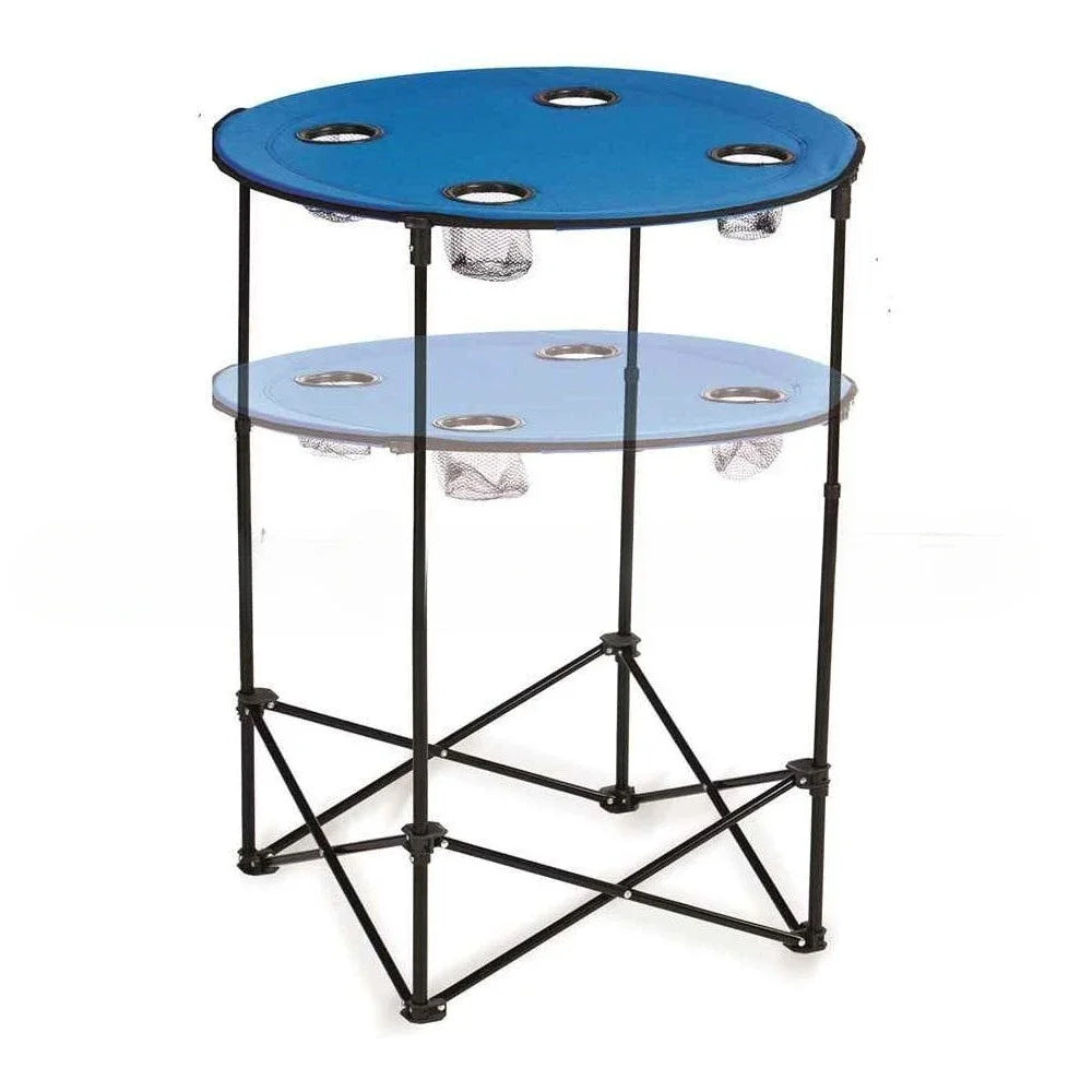 Camping table Adjustable folding round table Travel camping picnic barbecue folding table