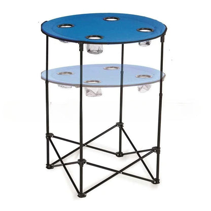 Camping table Adjustable folding round table Travel camping picnic barbecue folding table