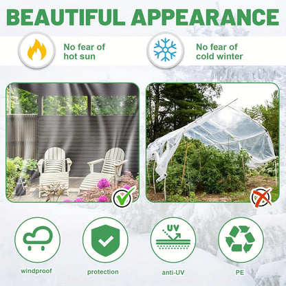 1pc Clear Waterproof Tarps With Grommets, For Patio, For Covering Henhouse Porch Canopy Plant Camping