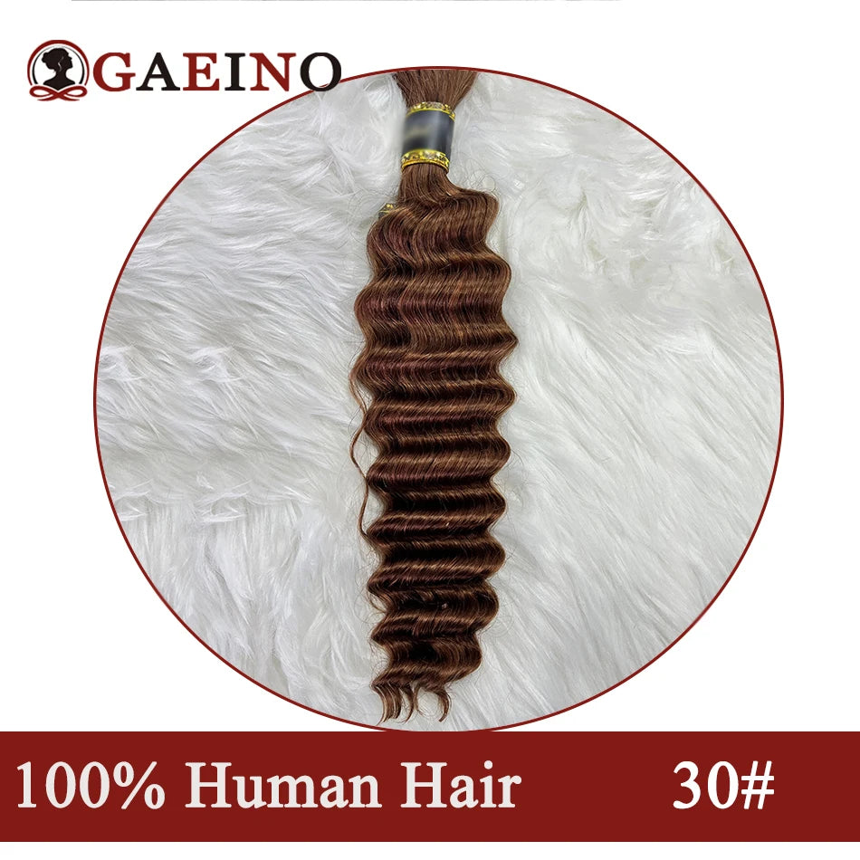 Deep Wave Bulk Hair Human Hair Braiding Color Natural Black No Weft Bulk Human Hair For Braiding Extensions Salon Quality 14-28"