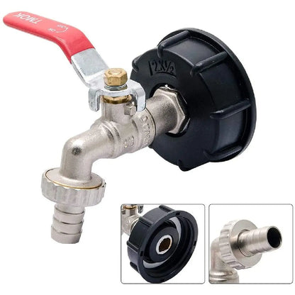 S60x6 Coarse Thread IBC Tank Tap Connecter X 1/2'' 3/4'' Water Coupling Adapter 1000L Garden Home Replacement Valve Fitting