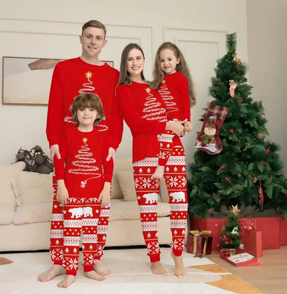 2024 Christmas Pajamas Family Set Red Green Mother Kids Adult Baby Xmas Family Matching Outfits Family Christmas Pajamas Clothes