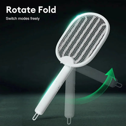 Foldable Electric Mosquito Swatter Mosquito Killer with UV Light USB Rechargeable Electric Bug Zapper Fly Bat Insect Swatter