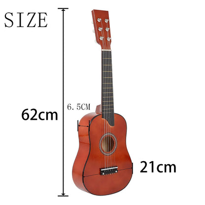 25Inch Mini Small Guitar Basswood 6 Strings Acoustic Guitar with Pick Strings for Beginner Children Kids