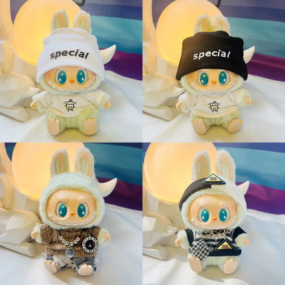 17cm Labubu I II Idol Dolls Fashion Clothes Sitting Party Cute Mini Plush Doll'S Outfit Clothing Accessories For Korea Kpop Exo