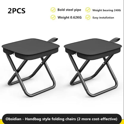 Portable multifunctional outdoor picnic camping folding chair, ultra light fishing stool, travel stool, fishing accessories