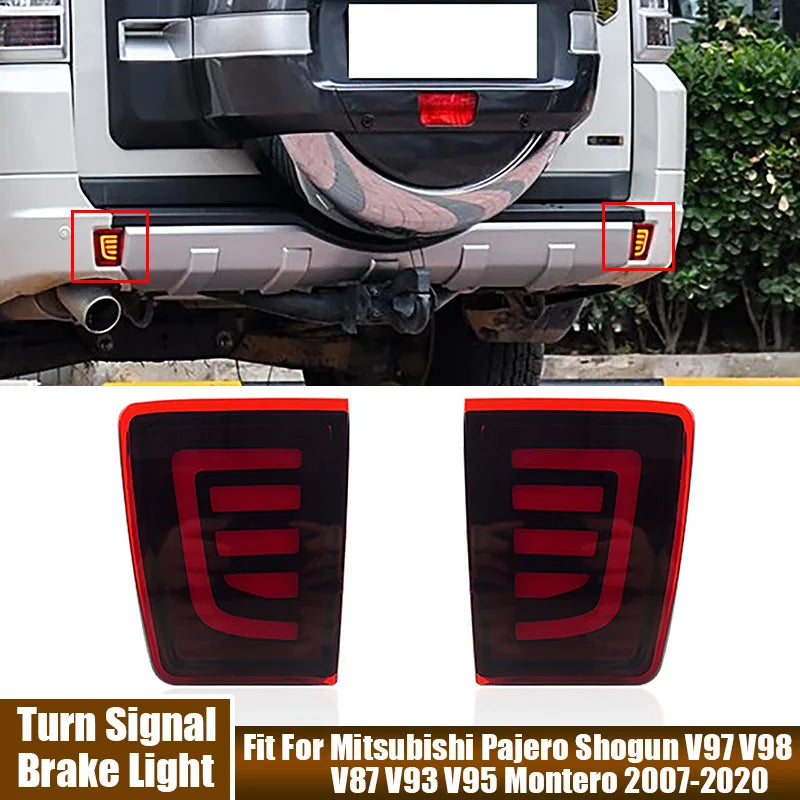 2Pcs Rear Bumper Baker Light Turn Signal Lamp Car Accessories For Mitsubishi Pajero Shogun V97 V98 V87 V93 V95 Montero 2007-2020